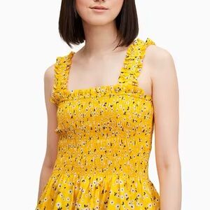 Kate Spade Floral Smocked Top